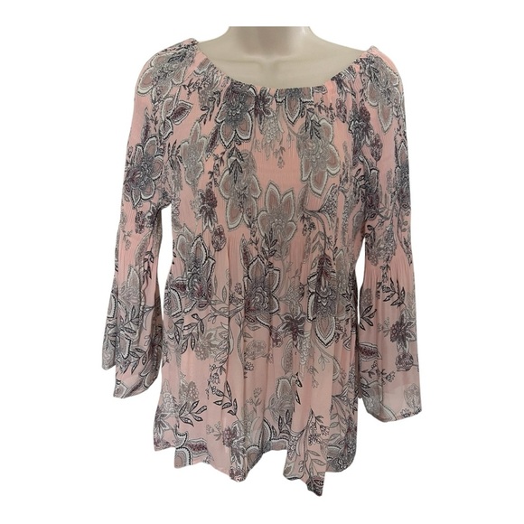 Spense Tops - Spense Floral Paisley Pink Women's Top